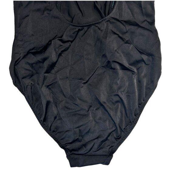 Vtg ILGWU Mainstream One Piece Swimsuit Size 14 High Cut Bows Retro USA 80s - Picture 5 of 13